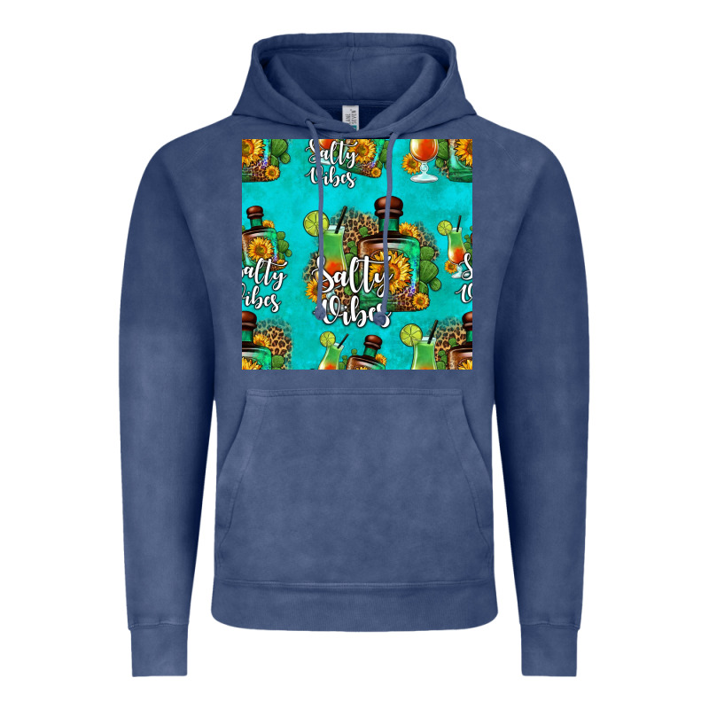 Salty Vibes Seamless Pattern Vintage Hoodie by HRA Design Shop | Teevron