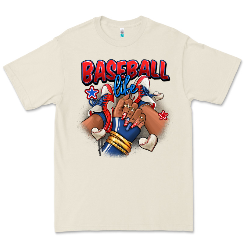 Baseball Life Afro Girl Sneakers Premium Tee by RanaPortraitStore | Teevron