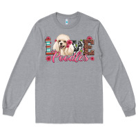 Heather Grey love poodles Long Sleeve Tee - Artiststas