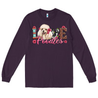 Plum love poodles Long Sleeve Tee - Artiststas