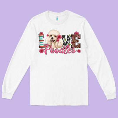 Love Poodles Long Sleeve Tee Designed By Artiststas