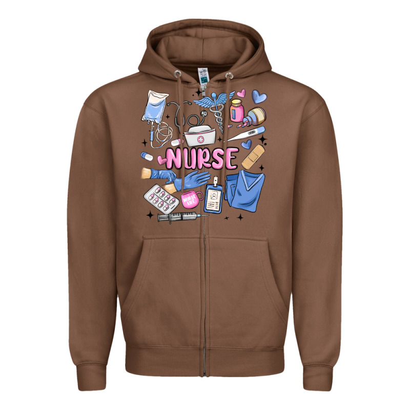 Can't Talk Right Now Doing Nurse Stuff Zipper Hoodie by MaliasSmallBusiness | Teevron