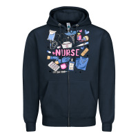 Navy can't talk right now doing nurse stuff Zipper Hoodie - MaliasSmallBusiness