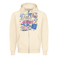Sandshell can't talk right now doing nurse stuff Zipper Hoodie - MaliasSmallBusiness