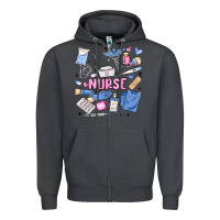 Smoke can't talk right now doing nurse stuff Zipper Hoodie - MaliasSmallBusiness