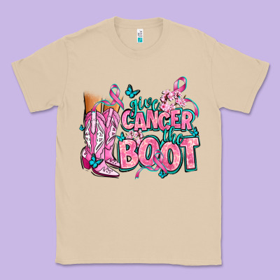 Give The Cancer Boot Classic Tee Designed By Adodesignshop