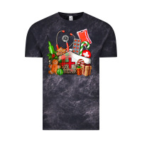 Cloud Black nurse  and christmas Vintage Tee - AdoDesignShop