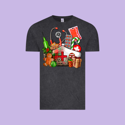 Nurse  And Christmas Vintage Tee Designed By Adodesignshop