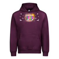 Mauve Wine summer vibes with birds Urban Hoodie - TumblerDesignByShophia