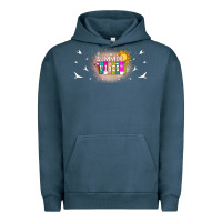 Pigment Midnight Navy summer vibes with birds Urban Hoodie - TumblerDesignByShophia