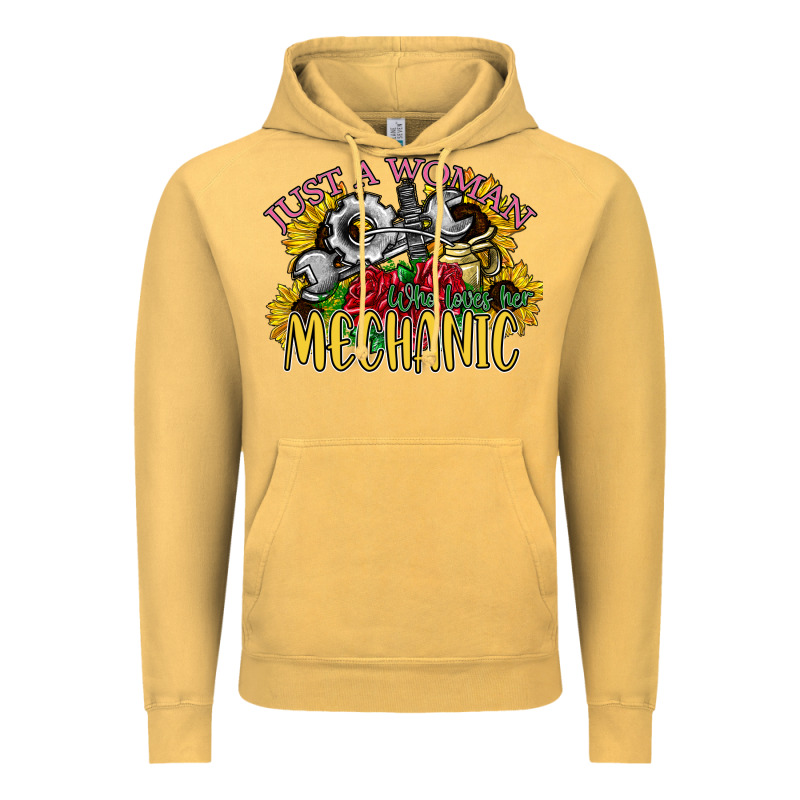 Just A Woman Who Loves Her Mechanic Vintage Hoodie by SublimationCraftShop | Teevron