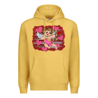 Antique Gold valentine's day cupid heart Premium Hoodie - RanaPortraitStore