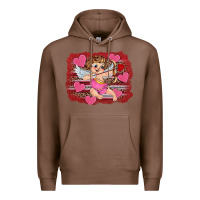 Chestnut valentine's day cupid heart Premium Hoodie - RanaPortraitStore