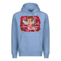 Colony Blue valentine's day cupid heart Premium Hoodie - RanaPortraitStore