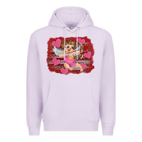 Lilac valentine's day cupid heart Premium Hoodie - RanaPortraitStore