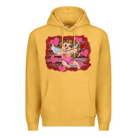 Mustard valentine's day cupid heart Premium Hoodie - RanaPortraitStore