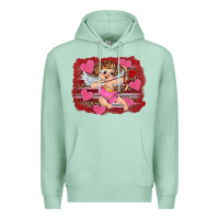 Seafoam valentine's day cupid heart Premium Hoodie - RanaPortraitStore