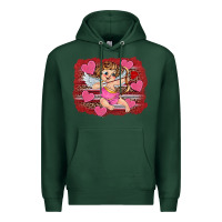 Sports Green valentine's day cupid heart Premium Hoodie - RanaPortraitStore