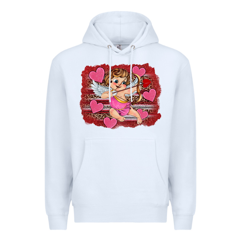 Valentine's Day Cupid Heart Premium Hoodie by RanaPortraitStore | Teevron