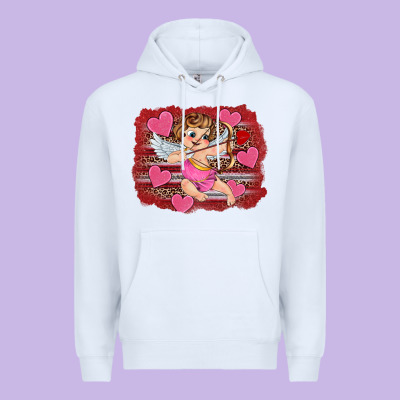 Valentine's Day Cupid Heart Premium Hoodie Designed By Ranaportraitstore