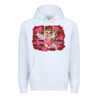 White valentine's day cupid heart Premium Hoodie - RanaPortraitStore
