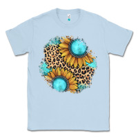 Dusty Blue gemstone leopard patch Classic Tee - JahusDesignShop