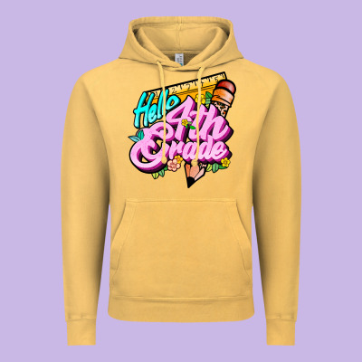 Hello 4th Grade Vintage Hoodie Designed By Jahusdesignshop