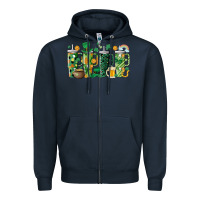 Navy st.patricks stanley Zipper Hoodie - MaliasSmallBusiness