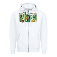 White st.patricks stanley Zipper Hoodie - MaliasSmallBusiness