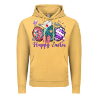 Vintage Mustard happy easter eggs nurse n Vintage Hoodie - Neo Western