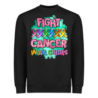 Black fight cancer in all colors Heavyweight Sweatshirt - AdoDesignShop