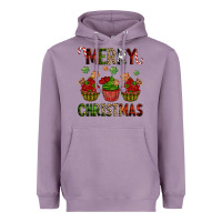 Lavender Merry Christmas cupcakes Heavyweight Hoodie - NancyCooperArtShop