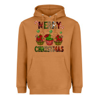 Meerkat Merry Christmas cupcakes Heavyweight Hoodie - NancyCooperArtShop