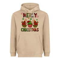 Mushroom Merry Christmas cupcakes Heavyweight Hoodie - NancyCooperArtShop