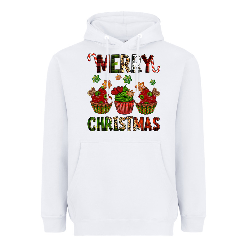 Merry Christmas Cupcakes Heavyweight Hoodie by NancyCooperArtShop | Teevron