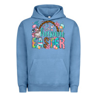 Pigment Pebble Blue Happy Easter Nurse Easter Day Urban Hoodie - HowdyJamesFarm