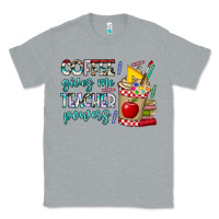 Heather Grey Coffee Gives Me Teacher Powers Classic Tee - CowhideDigitalArt
