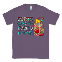 Lavender Coffee Gives Me Teacher Powers Classic Tee - CowhideDigitalArt