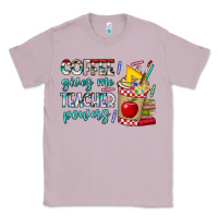 Lilac Coffee Gives Me Teacher Powers Classic Tee - CowhideDigitalArt