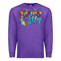 Purple Western Proud Ally Premium Sweatshirt - BundleAndBundleShop