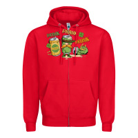 Red deink drank drunk st. patrick's day Zipper Hoodie - MaliasSmallBusiness