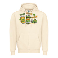 Sandshell deink drank drunk st. patrick's day Zipper Hoodie - MaliasSmallBusiness