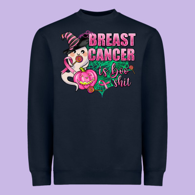 Breast Cancer Is Boo Shit Heavyweight Sweatshirt Designed By Adodesignshop
