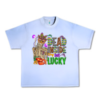 Grape Ice mardi gras dead inside but lucky  with skeleton Urban Heavy Tee - AdoDesignShop
