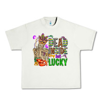 Pistachio mardi gras dead inside but lucky  with skeleton Urban Heavy Tee - AdoDesignShop