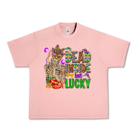 Salmon mardi gras dead inside but lucky  with skeleton Urban Heavy Tee - AdoDesignShop