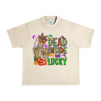 Sandshell mardi gras dead inside but lucky  with skeleton Urban Heavy Tee - AdoDesignShop