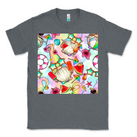 Charcoal Heather summer gnome seamless pattern Classic Tee - BundleAndBundleShop