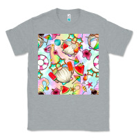 Heather Grey summer gnome seamless pattern Classic Tee - BundleAndBundleShop