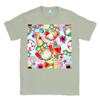 Matcha summer gnome seamless pattern Classic Tee - BundleAndBundleShop
